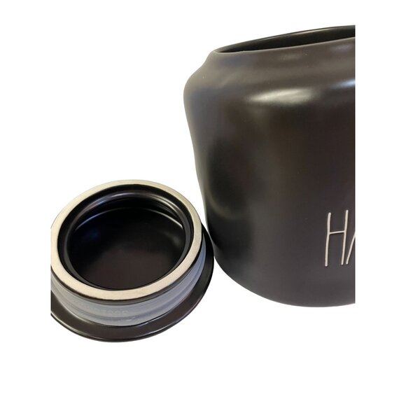 RAE Dunn Cannister Black Happy Halloween Kitchen Cookie 8"H x 8.5"W - Picture 6 of 14